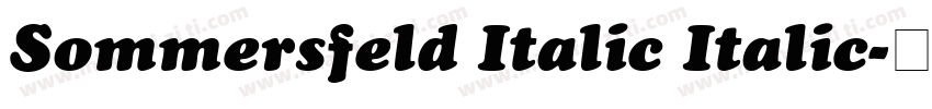 Sommersfeld Italic Italic字体转换